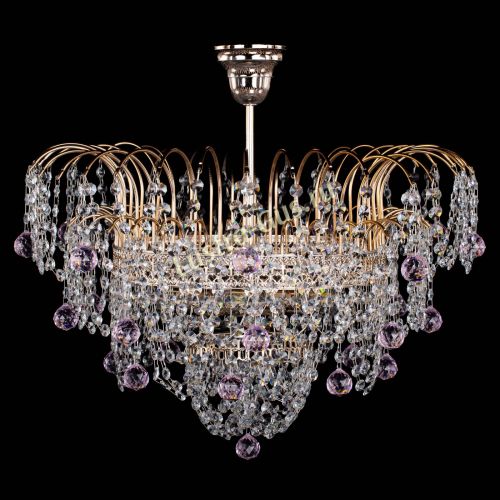 Люстра Агата Венеция №4 шар розовая в Сочи Гусь Хрустальный