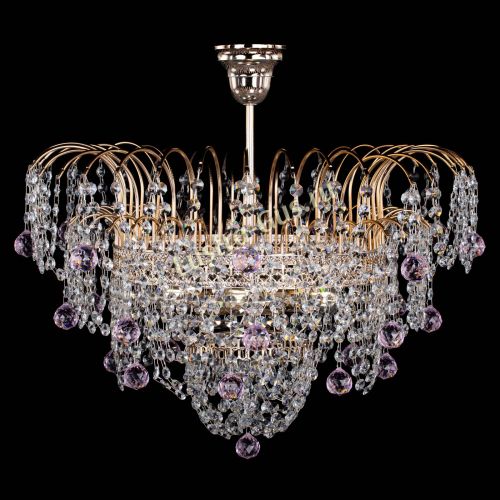 Люстра Агата Венеция №4 шар розовая в Сочи Гусь Хрустальный