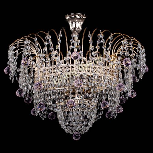 Люстра Агата Венеция №4 шар розовая в Сочи Гусь Хрустальный