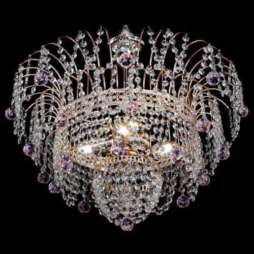 Люстра Агата Венеция №4 шар розовая в Сочи Гусь Хрустальный