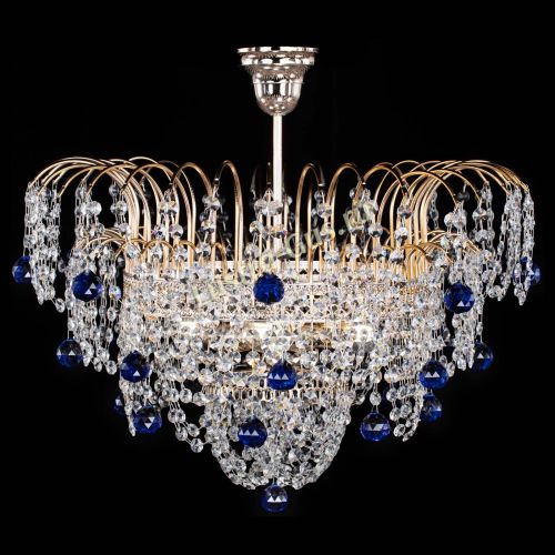 Люстра Агата Венеция №4 шар синяя в Сочи Гусь Хрустальный