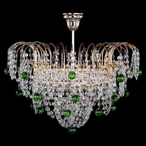 Люстра Агата Венеция №4 шар зеленая в Сочи Гусь Хрустальный
