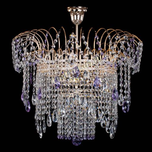 Люстра Агата Венеция №4 фиолетовая в Сочи Гусь Хрустальный