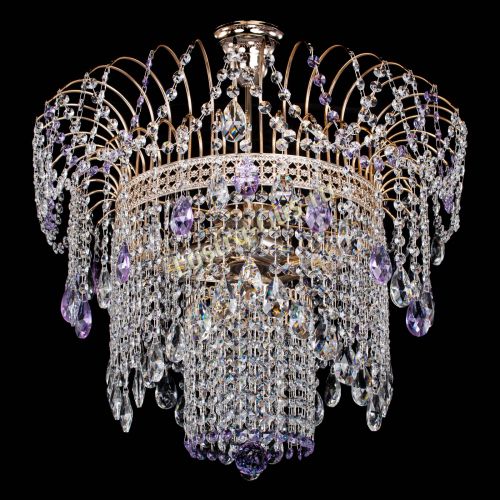 Люстра Агата Венеция №4 фиолетовая в Сочи Гусь Хрустальный