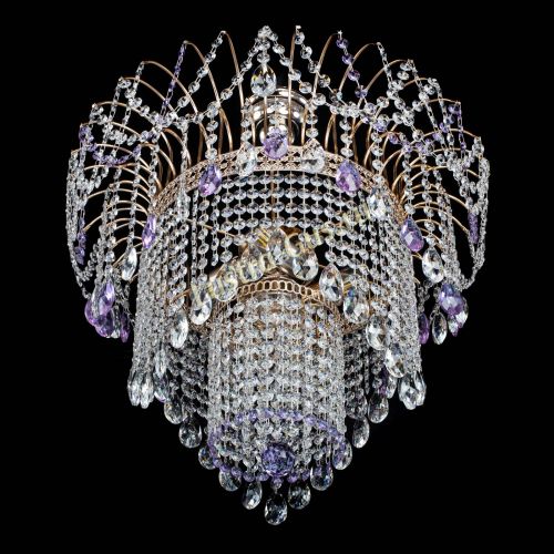 Люстра Агата Венеция №4 фиолетовая в Сочи Гусь Хрустальный