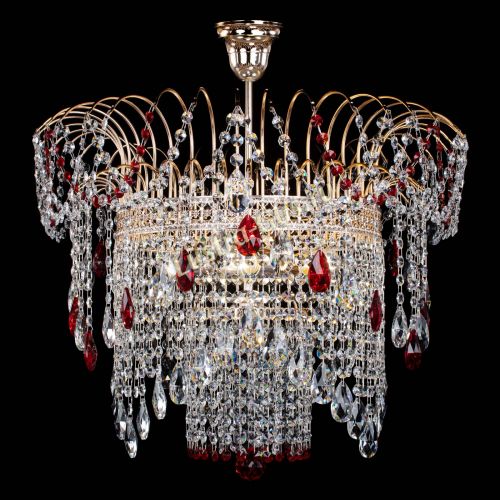Люстра Агата Венеция №4 красная в Сочи Гусь Хрустальный