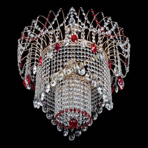 Люстра Агата Венеция №4 красная в Сочи Гусь Хрустальный