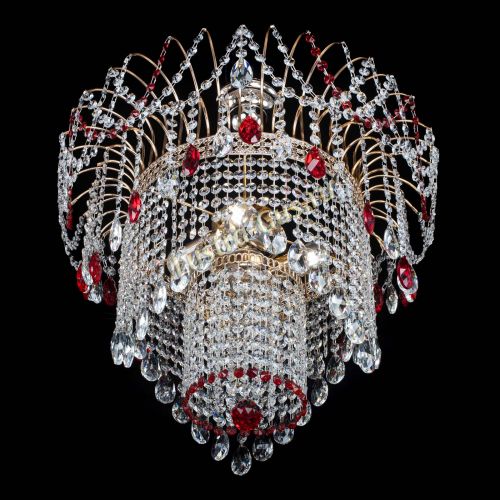 Люстра Агата Венеция №4 красная в Сочи Гусь Хрустальный