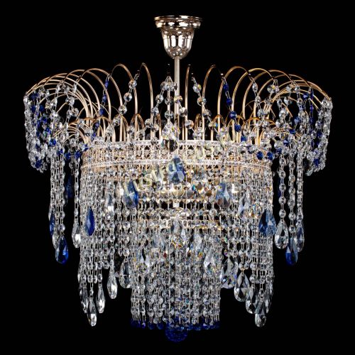 Люстра Агата Венеция №4 синяя в Сочи Гусь Хрустальный