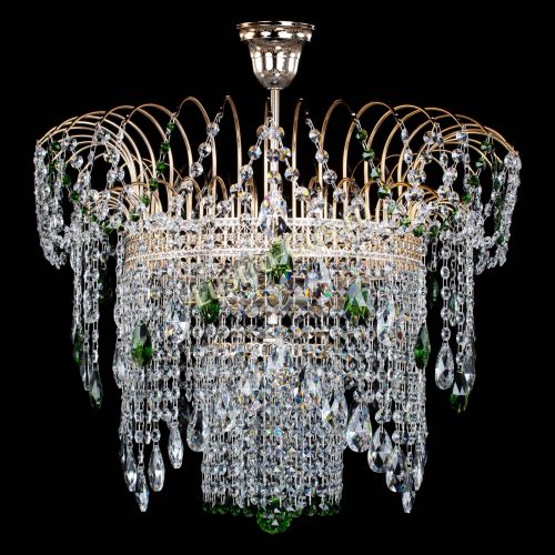 Люстра Агата Венеция №4 зеленая в Сочи Гусь Хрустальный