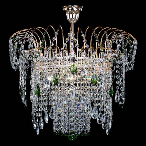 Люстра Агата Венеция №4 зеленая в Сочи Гусь Хрустальный