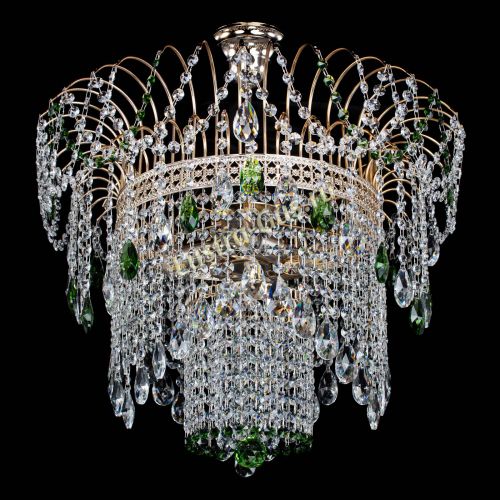 Люстра Агата Венеция №4 зеленая в Сочи Гусь Хрустальный