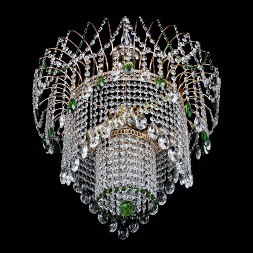 Люстра Агата Венеция №4 зеленая в Сочи Гусь Хрустальный