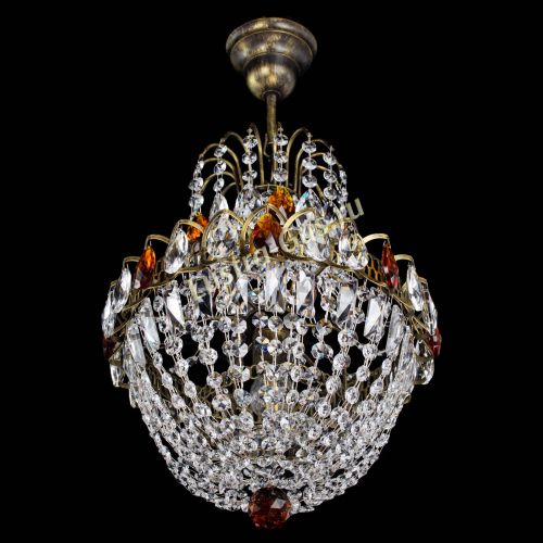 Люстра Астра №1 с подвесом под бронзу Чайная в Сочи Гусь Хрустальный