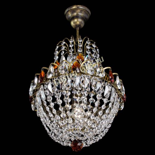 Люстра Астра №1 с подвесом под бронзу Чайная в Сочи Гусь Хрустальный