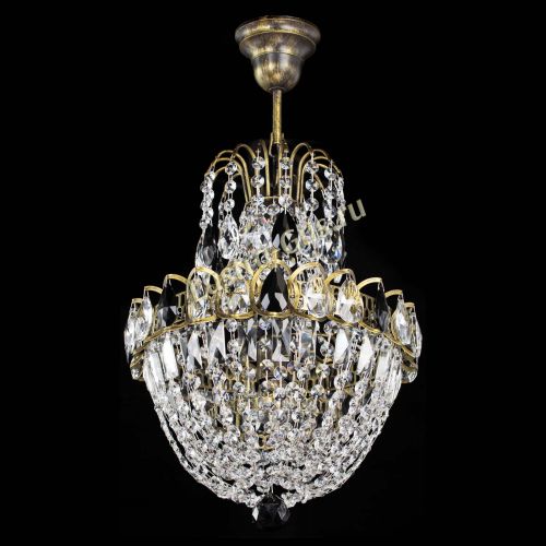 Люстра Астра №1 с подвесом под бронзу Черная в Сочи Гусь Хрустальный