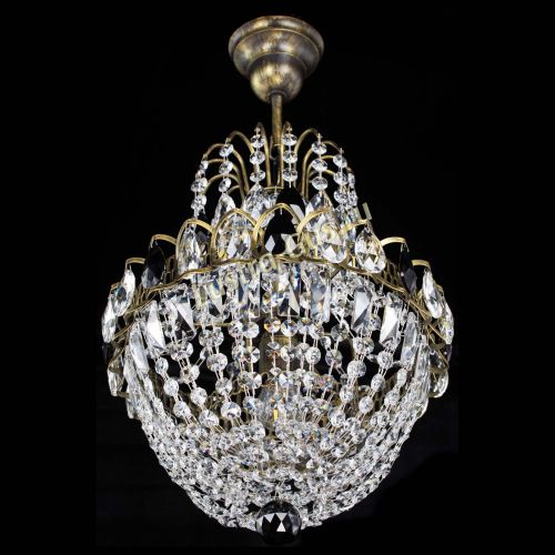 Люстра Астра №1 с подвесом под бронзу Черная в Сочи Гусь Хрустальный