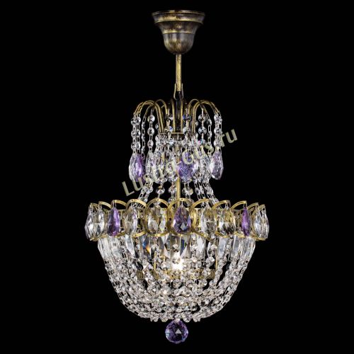 Люстра Астра №1 с подвесом под бронзу Фиолетоавя в Сочи Гусь Хрустальный