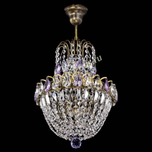 Люстра Астра №1 с подвесом под бронзу Фиолетоавя в Сочи Гусь Хрустальный