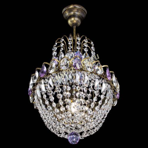 Люстра Астра №1 с подвесом под бронзу Фиолетоавя в Сочи Гусь Хрустальный