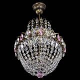 Люстра Астра №1 с подвесом под бронзу Розовая в Сочи