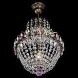 Люстра Астра №1 с подвесом под бронзу Розовая в Сочи