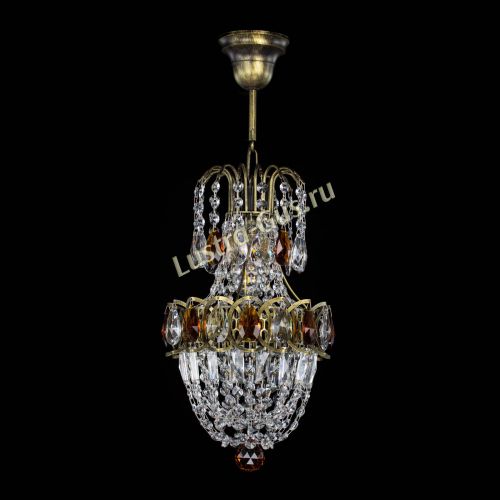 Люстра Астра №1 узкая чайная под бронзу в Сочи Гусь Хрустальный