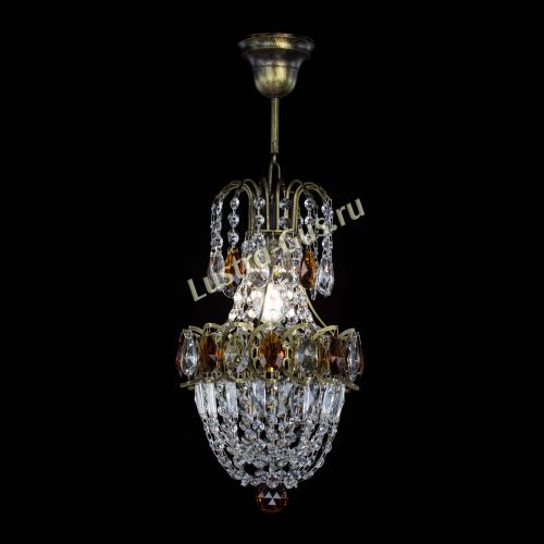 Люстра Астра №1 узкая чайная под бронзу в Сочи Гусь Хрустальный