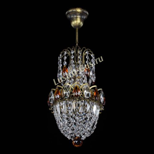 Люстра Астра №1 узкая чайная под бронзу в Сочи Гусь Хрустальный