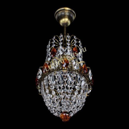 Люстра Астра №1 узкая чайная под бронзу в Сочи Гусь Хрустальный