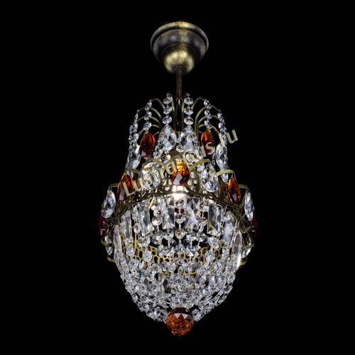 Люстра Астра №1 узкая чайная под бронзу в Сочи Гусь Хрустальный