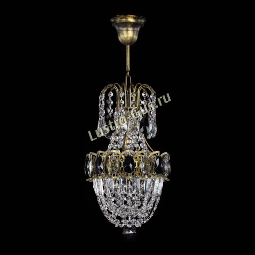 Люстра Астра №1 узкая черная под бронзу в Сочи Гусь Хрустальный