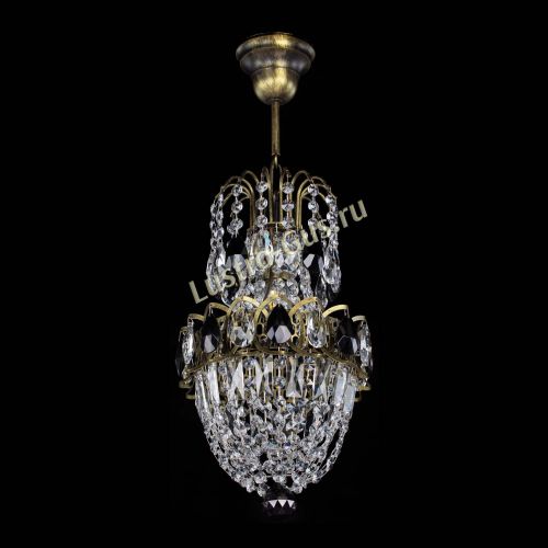 Люстра Астра №1 узкая черная под бронзу в Сочи Гусь Хрустальный