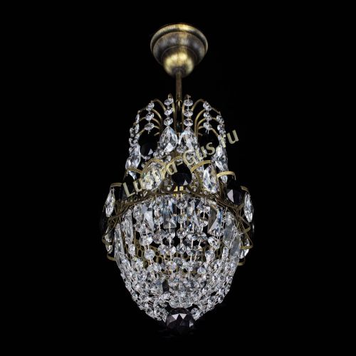 Люстра Астра №1 узкая черная под бронзу в Сочи Гусь Хрустальный