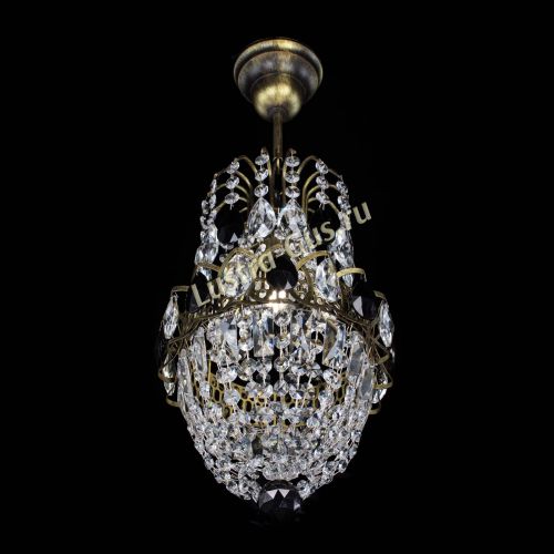 Люстра Астра №1 узкая черная под бронзу в Сочи Гусь Хрустальный