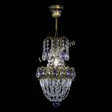 Люстра Астра №1 узкая фиолетовая под бронзу в Сочи