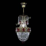 Люстра Астра №1 узкая красная под бронзу в Сочи