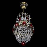 Люстра Астра №1 узкая красная под бронзу в Сочи