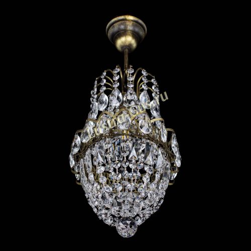 Люстра Астра №1 узкая с подвесом под бронзу в Сочи Гусь Хрустальный