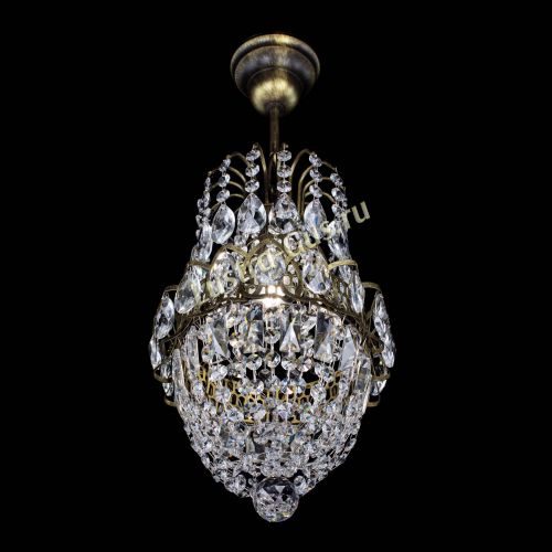 Люстра Астра №1 узкая с подвесом под бронзу в Сочи Гусь Хрустальный