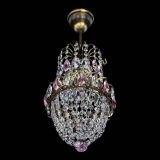 Люстра Астра №1 узкая розовая под бронзу в Сочи