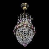 Люстра Астра №1 узкая розовая под бронзу в Сочи