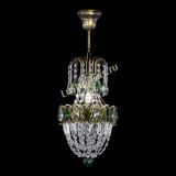 Люстра Астра №1 узкая зеленая под бронзу в Сочи