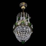 Люстра Астра №1 узкая зеленая под бронзу в Сочи