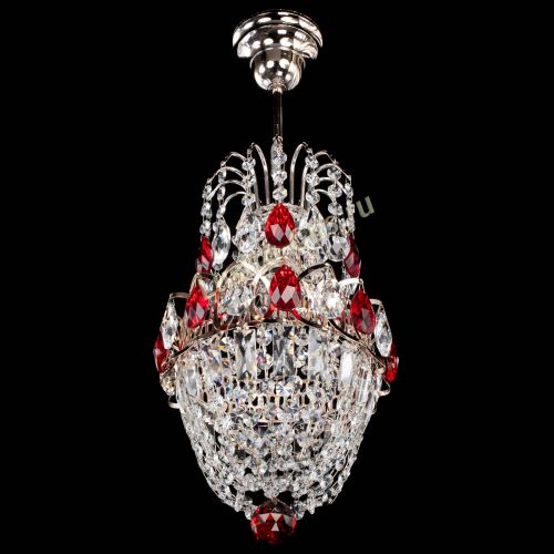 Люстра Астра №1 узкая красная в Сочи Гусь Хрустальный