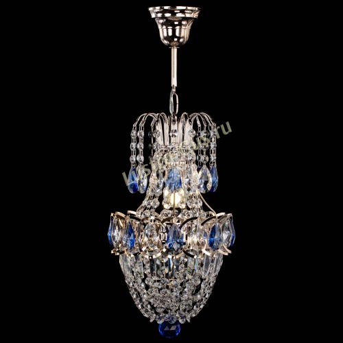 Люстра Астра №1 узкая синяя в Сочи Гусь Хрустальный