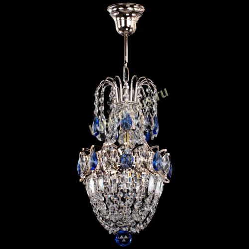 Люстра Астра №1 узкая синяя в Сочи Гусь Хрустальный