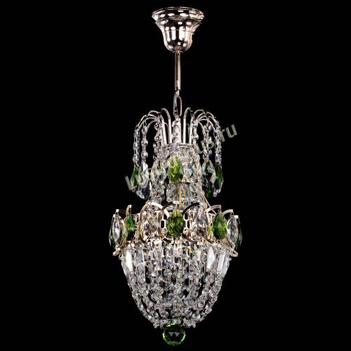 Люстра Астра №1 узкая зеленая в Сочи Гусь Хрустальный