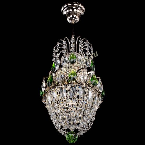 Люстра Астра №1 узкая зеленая в Сочи Гусь Хрустальный