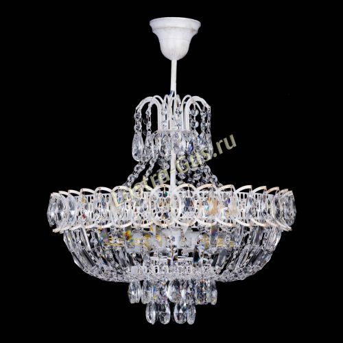 Люстра Астра Белая с подвесом в Сочи Гусь Хрустальный